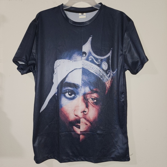 Tupac Biggie All Over Print XL Tshirt Bay Club - Picture 3 of 4